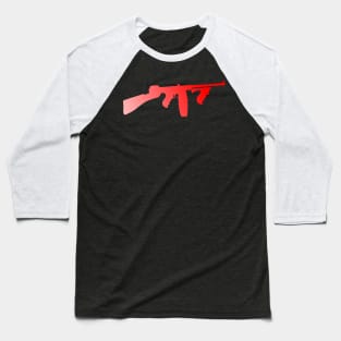 Tommy Gun Gangster Baseball T-Shirt